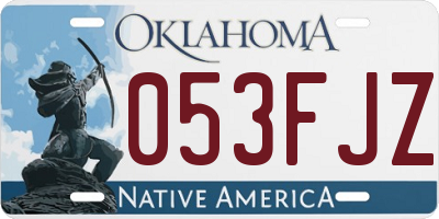 OK license plate 053FJZ