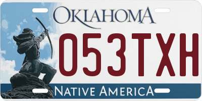 OK license plate 053TXH
