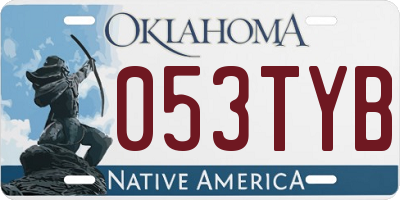OK license plate 053TYB