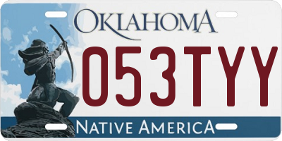 OK license plate 053TYY