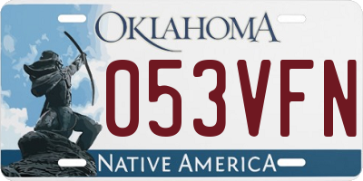 OK license plate 053VFN