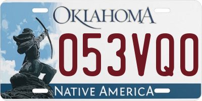 OK license plate 053VQO