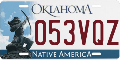 OK license plate 053VQZ