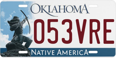 OK license plate 053VRE