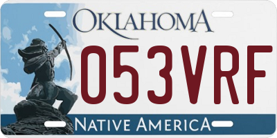 OK license plate 053VRF