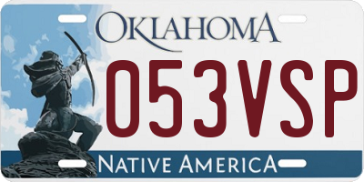 OK license plate 053VSP