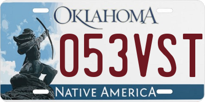 OK license plate 053VST