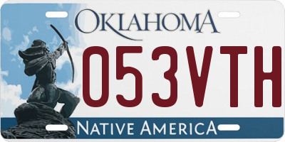 OK license plate 053VTH