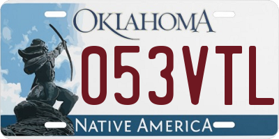 OK license plate 053VTL
