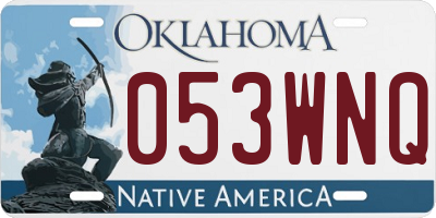 OK license plate 053WNQ