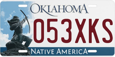 OK license plate 053XKS