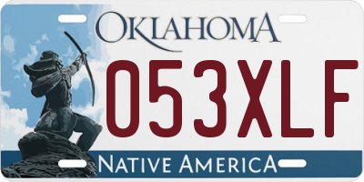 OK license plate 053XLF
