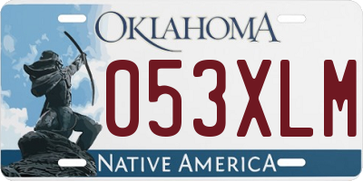 OK license plate 053XLM
