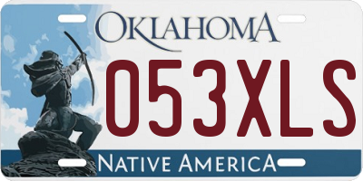 OK license plate 053XLS
