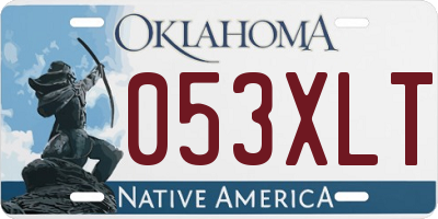 OK license plate 053XLT