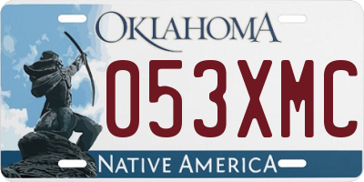 OK license plate 053XMC