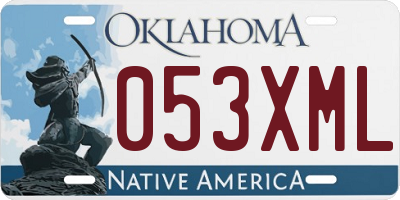 OK license plate 053XML
