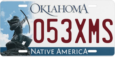OK license plate 053XMS