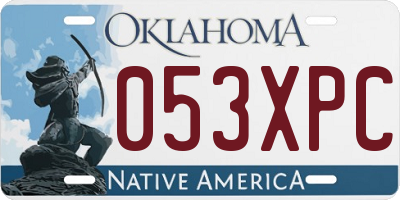OK license plate 053XPC