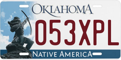 OK license plate 053XPL