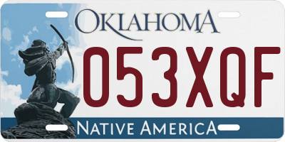 OK license plate 053XQF