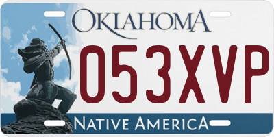 OK license plate 053XVP