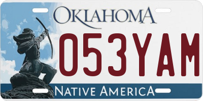 OK license plate 053YAM