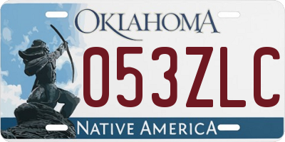 OK license plate 053ZLC