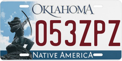 OK license plate 053ZPZ