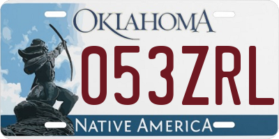 OK license plate 053ZRL