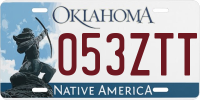 OK license plate 053ZTT