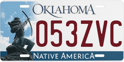 OK license plate 053ZVC