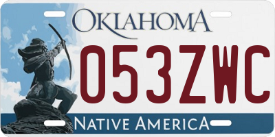 OK license plate 053ZWC