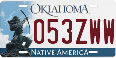 OK license plate 053ZWW