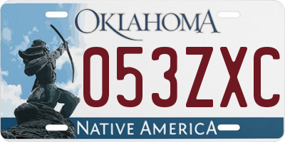 OK license plate 053ZXC