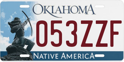 OK license plate 053ZZF