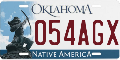 OK license plate 054AGX