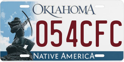 OK license plate 054CFC