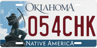 OK license plate 054CHK