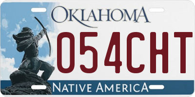 OK license plate 054CHT