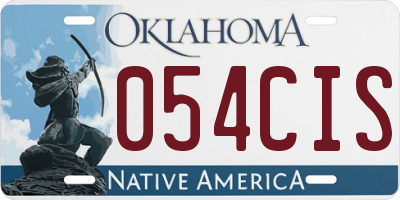 OK license plate 054CIS