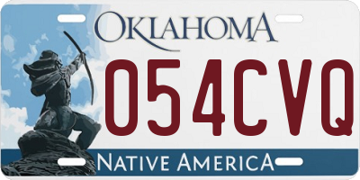 OK license plate 054CVQ