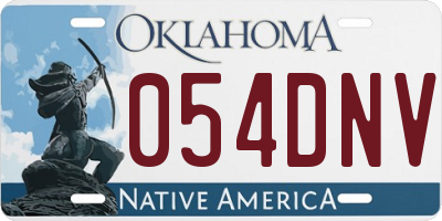 OK license plate 054DNV