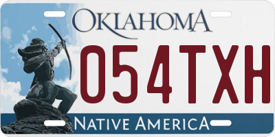 OK license plate 054TXH