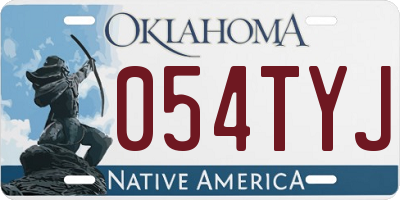 OK license plate 054TYJ