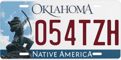 OK license plate 054TZH