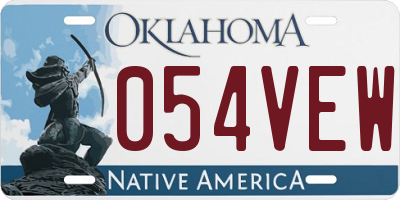 OK license plate 054VEW