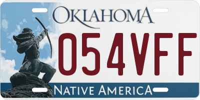 OK license plate 054VFF