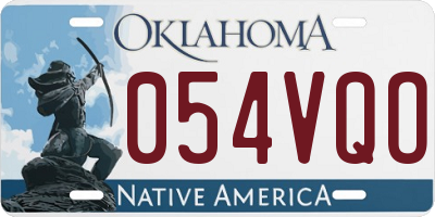 OK license plate 054VQO