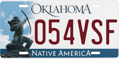 OK license plate 054VSF